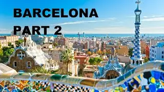 (Part 2) Sunny Walk in Barcelona, Spain | Hilltop & City Views, Placa de Catalunya, & More!