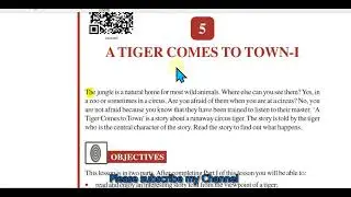 CHAPTER 05 - A TIGER COMES TO TOWN - 1 - LET US READ THE TEXT | NIOS ENGLISH 202 | ENGLISH CLASS 10