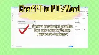 ChatGPT to PDF/Word Export Guide