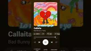 Bad Bunny y Tainy - Callaita #badbunny #callaita