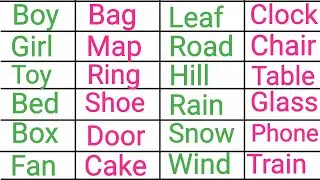 24 Easy English Words for Kids | Handwriting Learning | Basic Words