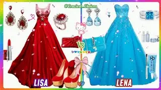 Лиза против Лены 💕//Челлендж &laquo;Нарядные платья принцессы&raquo; 🎁 Выберите свой любимый вариант? #вирусн...
