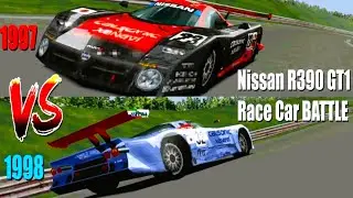 Nissan R390 GT1 Race Car Battle 97 vs 98 in Gran Turismo 2