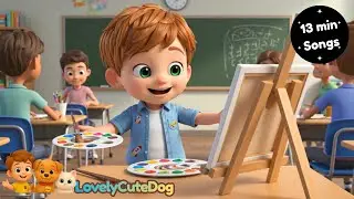 Fun Art Classroom Songs for Kids 🎨 | Drawing & Coloring with Cute 3D Friends | Nursery Rhymes