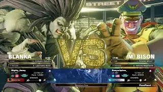 М. Бизон против Бланки | Повторы матчей Street Fighter V | Psycho Power Clash