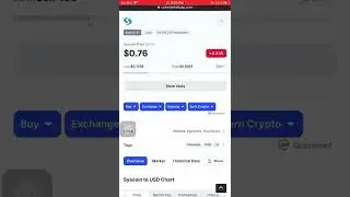 Syscoin Price (SYS)$0.76 February 2 2022