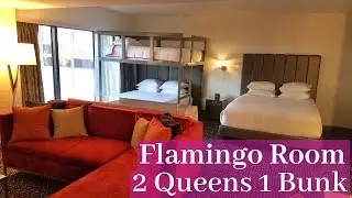 Flamingo Las Vegas - Flamingo Room | 2 Queens 1 Bunk **New Room**