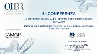 4a ED. Convegno sulle Best Practices Italiane di informazione di sostenibilit&agrave;