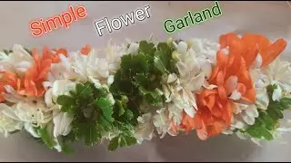 DIY | Simple Flower Garland | Fresh Flower Garland for God | tricolor Garland | mini me channel # 98