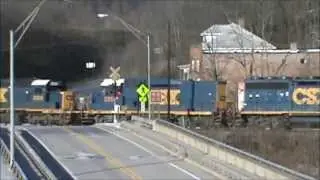 CSX All-EMD Lashup at Ohiopyle (December 2011)