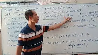R/A is an Integral Domain if and only if A is Prime.