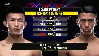 Тан Кай против Юн Чан Мина | Полный бой ONE Championship
