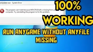 Fix Missing Dll Files Error For Games in Any Window Run Any Game(Easy Trick)