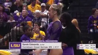 Sarah Edwards Floor LSU vs Arizona 2020
