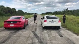 2017 WRX Vs GT Mustang