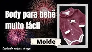 body para beb&ecirc; muito f&aacute;cil/molde/Gl&aacute;ds Bandas, Costurandopano.com
