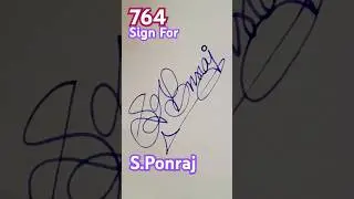 ❤️✒️Signature Tutorial: S. Ponraj 🖋️✨SignatureTutorial #Calligraphy #PersonalizedSign #NameDesign