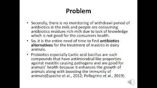Probiotics A Potential Alternative Tool to Antibiotics Therapy Against Mastitis Causing Pathogens