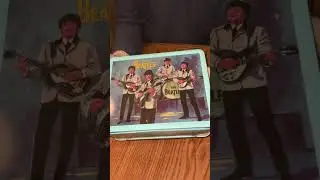 THE BEATLES 1965 Original BRUNCH BAG VS. 2013 UNAUTHORIZED REPRODUCTION LUNCHBOX