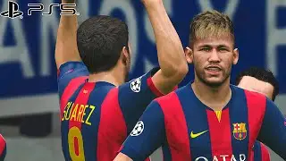 PES 2015 PS5 - Barcelona vs Paris Saint Germain Ft. Messi, Suarez, Neymar, | UEFA Champions League