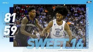 North Carolina vs. Washington: Second round NCAA tournament extended highlights