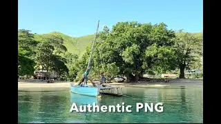 Sailing Papua New Guinea, Louisiades,craftsmen making traditional money and a sailing canoe rudder