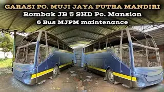 Rombak Jetbus 5 Milik Po. Mansion‼️Main Ke Garasi Po. Muji Jaya🔥Hino RK 280 Siap Jalan Lagi.