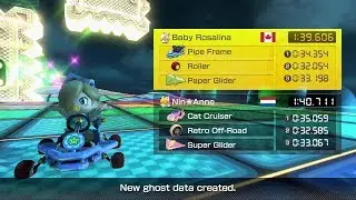 Mario Kart 8 Deluxe Playthrough - Part 78 - Time Trial - Triforce Cup - 150cc Rainbow Road
