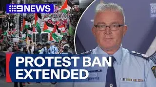 NSW Police extend citywide ban on protests in the wake of Bondi attack | 9 News Australia