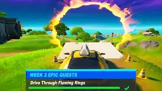 Drive Through Flaming Rings All Locations Guide - Fortnite
