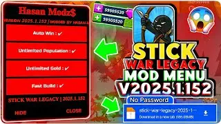 Stick War Legacy MOD MENU v2025.1.200 | New Update 2025 | Unlimited Money, Gems, Skins & No Key 😍