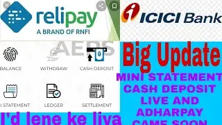 Mini statement and cash deposit  rnfi