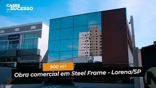 Commercial steel frame construction of 900m&sup2; in Lorena/SP