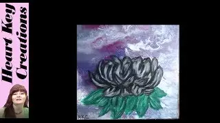 Easy Black and White Flower Painting