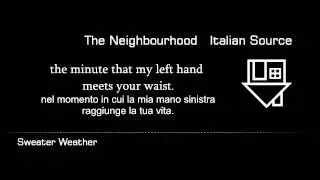 Sweater Weather - Lyrics SUB ITA [THE NBHD Italian Source]