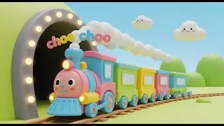 The Train on the Track Goes Choo, Choo, Choo | Train Song for Kids | Nursery Rhymes for Children