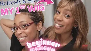 💁🏾&zwj;♀️REFRESH & STYLE TWA | BEGINNER MAKEUP 💄 + MY 1ST WIG