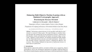 Podcast - Enhancing Multi-Objective Machine Learning with an Optimized Lexicographic Approach