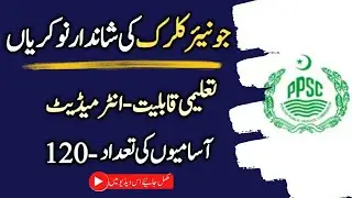 PPSC New Jobs 2024 | Junior Clerk New Jobs | Board Of Revenue New Jobs 2024 | Today New Jobs