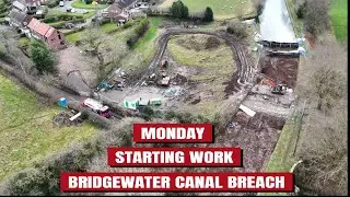 Back At The BRIDGEWATER CANAL BREACH Watching More DAM Work