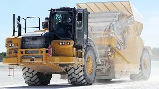 CAT 623K Scraper working in Danish Lime Quarry