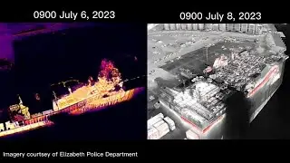 Fire contained on cargo ship at Port Newark