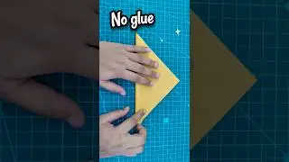 Easy no glue paper craft 🤓💡 Paper craft without glue #shorts