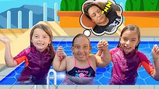 Maria Clara in Funny Story of Mommy sleeping at the Pool (FT Laurinha and Helena)&nbsp;-&nbsp;MC&nbsp;Divertida