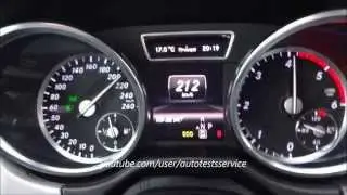 Mercedes ML250 CDI W166 0-100 0-200 0-210 vmax Beschleunigung Tachovideo Test