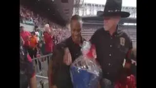 LCpl Ceontre Shelton Surprised at Texans Game with New Home Announcement