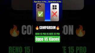 Reno 15 Pro Vs Redmi Note 15 Pro #reno15vsredminote15 #shorts #shortsfeed #viralvideo #comparison