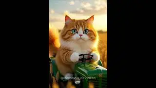 🚗😺 The Orange Puffy Cat&rsquo;s Epic Ride! ✨ #cat