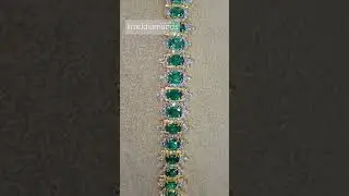 Diamond emerald Tennis bracelet