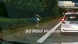 10jan2026  aye cyclist on road shoulder of the expressway
